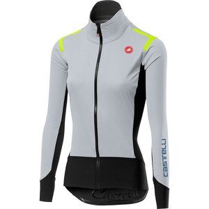 CASTELLI Womans Alpha ROS Cycling Jacket in Light Grey, Small, NEW (MSRP: $350)